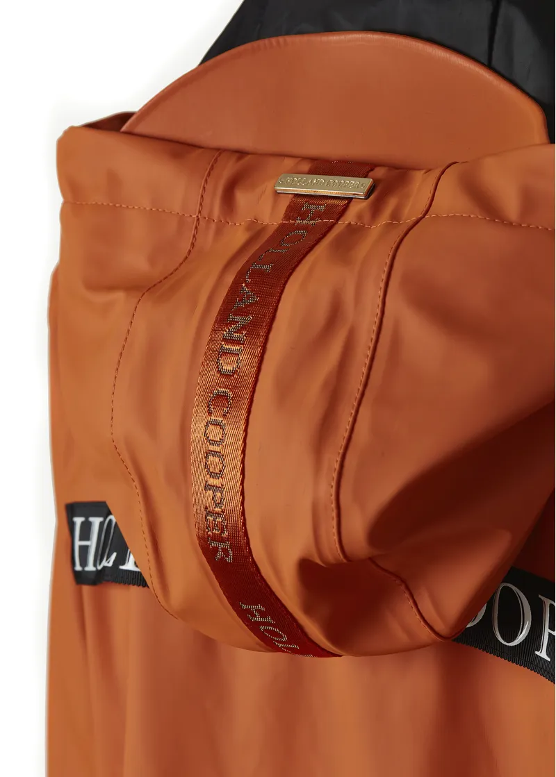 Holland Cooper Equestrian Brecon Rain Coat- Burnt Orange -4